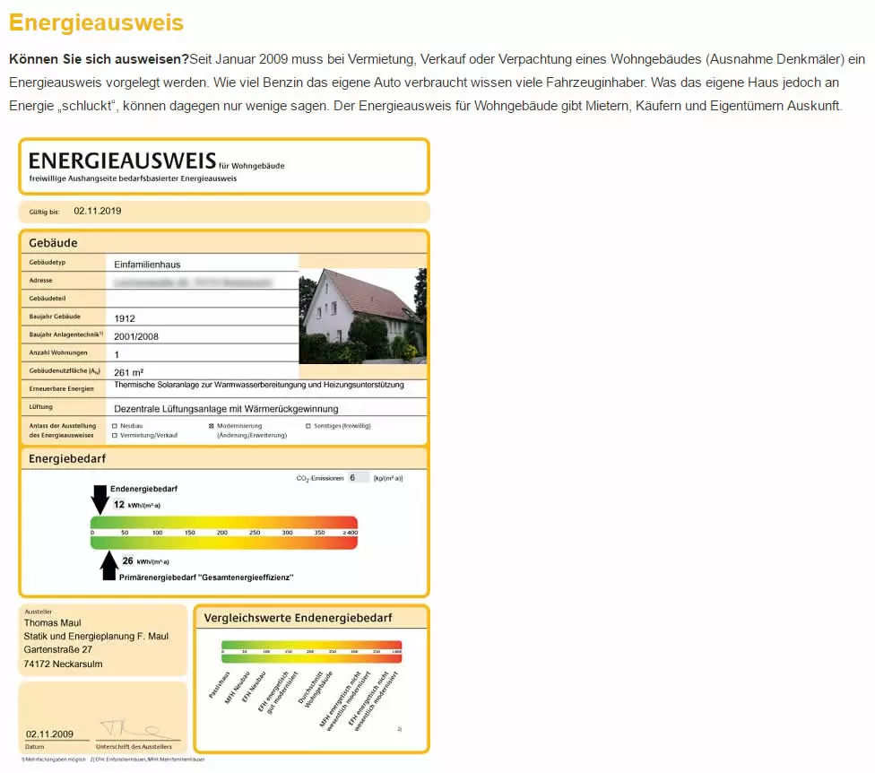 Energieausweis Anbieter für  Heilbronn